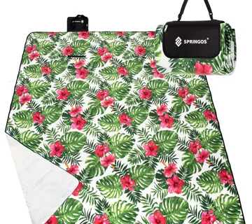 Deka za piknik 300 x 200 cm egzotične biljke - Pribislavec