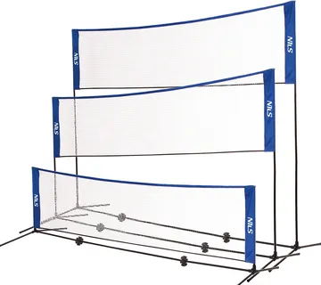 Nt7111 3u1 višenamjenska mreža za badminton + tenis + odbojku, potpuna pokrivnica nils - Pribislavec