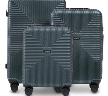 Wings set od 3 kofera PC ECO Jackdaw, tamnozelene boje - Pribislavec