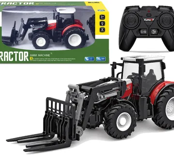 Crveni traktor s vilicom na daljinsko upravljanje - Pribislavec