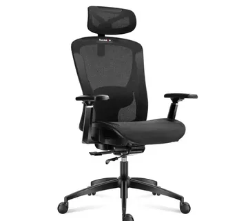 Combat 7.3 Crna mrežasta ergonomska stolica - Pribislavec