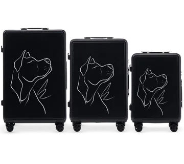 Wings komplet 3 kofera ABS+, crna „Pas” - Pribislavec
