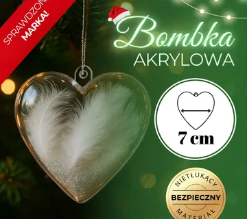 Prozirno srce od akrila 7 cm - Pribislavec