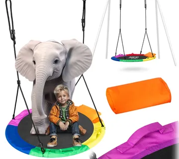 Swingo xxl ljuljačka rodino gnijezdo, višebojna, 120 cm - Pribislavec