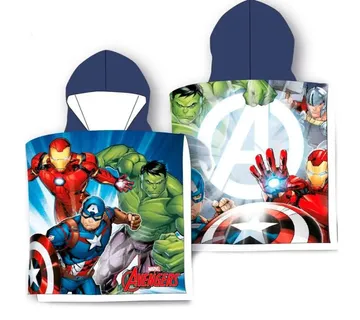 Pamučni pončo ručnik Marvel Avengers 55 x 100 cm - Pribislavec