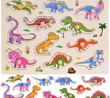 Drvena ploča slagalica dinosauri 11 elemenata - Pribislavec