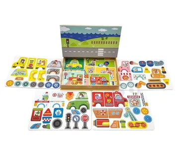 Tooky Toy magnetne puzzle 80 el. - Pribislavec