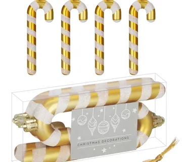 Božićni ukrasi 14 cm – set 4 komada zlatni - Pribislavec
