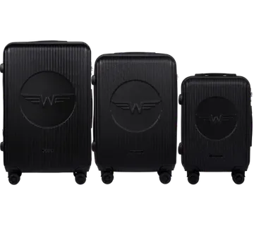 SWALLOW, Set od 3 Wings ABS+ kofera (L,M,S) CRNA - Pribislavec