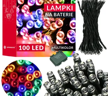 LED lampice na baterije – 100 lampica, višebojna - Pribislavec