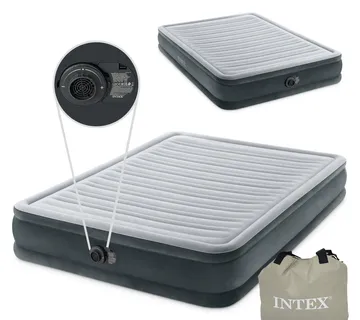 INTEX madrac na napuhavanje s električnom pumpom 203 x 152cm sivi - Pribislavec