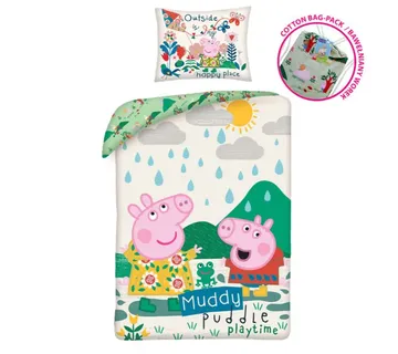 Pamučna posteljina Peppa Pig 140x200cm - Pribislavec