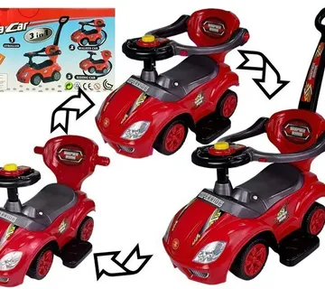 Crveni 3u1 Mega Car za vožnju - Pribislavec