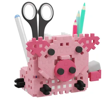 Marioinex set mini Waffle kockica stalak za olovke prase 70kom. - Pribislavec