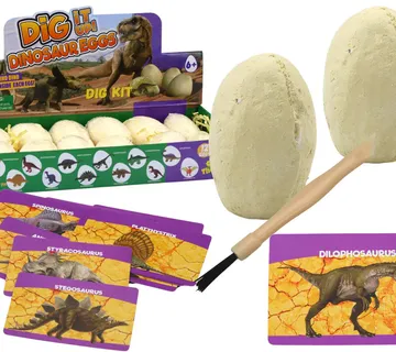 Arheološki set jaja dinosaura s edukativnim karticama 12 kom - Pribislavec