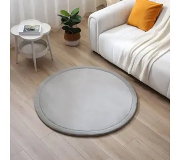 Hakuna okrugla podloga za djecu 120 x 2,5 cm, svijetlo siva - Pribislavec