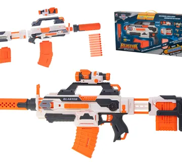 Blaster igračka puška 4u1 s 30 mekih metaka - Pribislavec