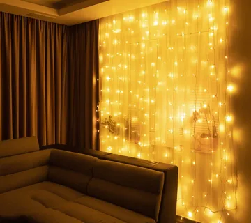 LED žičane lampice- zavjesa – 200 lampica, toplo bijela - Pribislavec