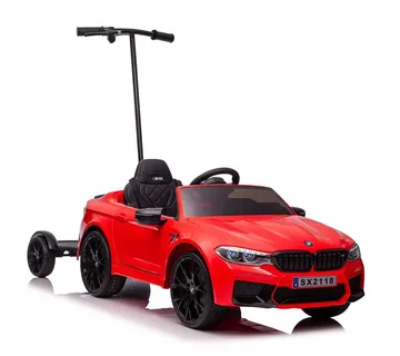 Auto na akumulator BMW M5 sa platformom za roditelja, crveni, lakirani - Pribislavec