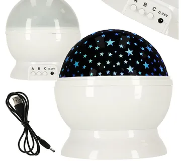 Projektor/noćno svijetlo 2U1 usb bijeli - Pribislavec