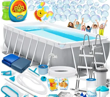 Intex montažni okvirni vrtni bazen 488 x 244 x 107 cm 21u1 + gratis aparat za mjehuriće - Pribislavec