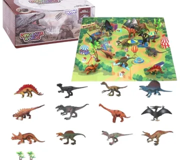 Woopie set figurice dinosaura XL 13 el. + podloga - Pribislavec
