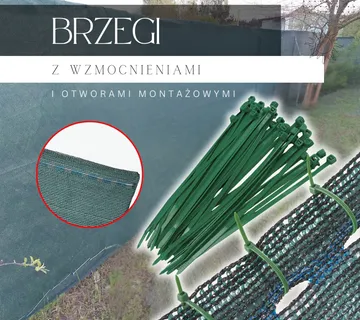 Zelena sjenila mreža 65 g/m², 1,5 × 10 m + 50 vezica - Pribislavec