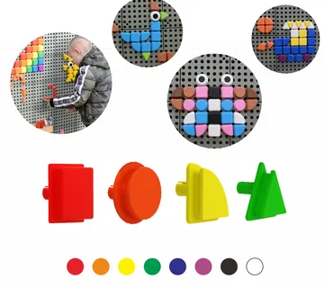 Masterkidz geometrijski elementi 8 boja, 256 komada, pribor za STEM tablice - Pribislavec