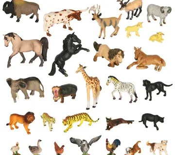 Set životinjskih figura zoološki vrt, 28 kom - Pribislavec