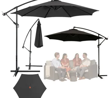 Bočni vrtni suncobran s podesivim nagibom 350 x 250 cm antracit - Pribislavec