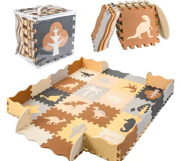 Pjenasta puzzle podloga/ogradica za igru 36 elemenata dinosauri - Pribislavec