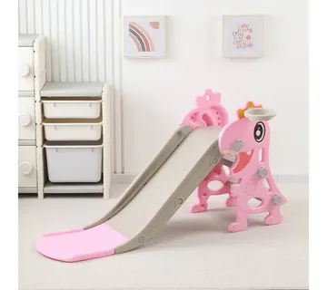 MamaKids tobogan s ljestvama za djecu, ružičasti dinosaur 130 cm - Pribislavec