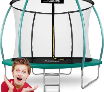 Neo-Sport profilirani vrtni trampolin 252 cm (8 ft) s unutarnjom mrežom, tirkizni - Pribislavec