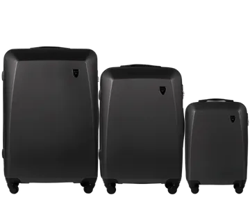 PLOVER, Set od 3 ABS+ kofera (V,M,S) Wings, TAMNO SIVA - Pribislavec