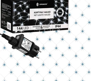 Božićna LED zavjesa 144 LED hladno bijela - Pribislavec