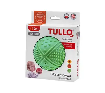 Tullo mekana senzorna loptica sa 4 tekstura zelena - Pribislavec