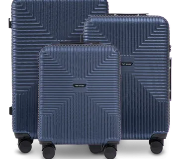 Set od 3 kofera WINGS PC ECO – plavi - Pribislavec