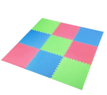 Set od 9 zaštitnih podloga u obliku slagalice za teretanu 60x60x1,0 cm šarena - Pribislavec
