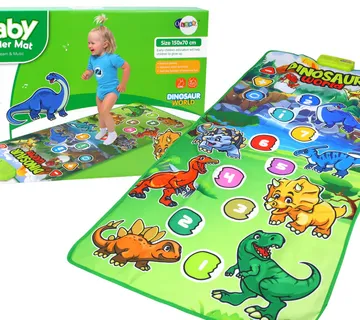 Obrazovna interaktivna podloga za ples dinosauri zelena - Pribislavec