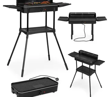 MultiGarden 3-u-1 električni roštilj – samostojeći i stolni, grill ploča, posuda za masnoću, termostat - Pribislavec