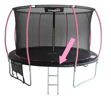Opružna navlaka za sport max 12ft trampolin crno-ružičasta - Pribislavec