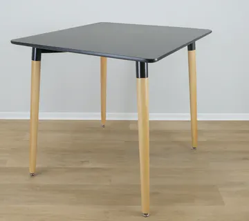 Kvadratni stol 80 x 80 x 74 cm - crni - Pribislavec