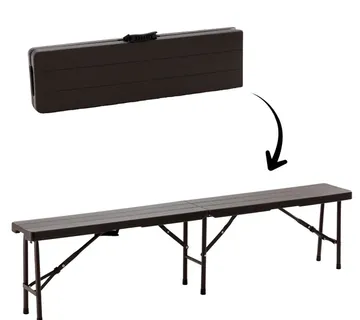 Sklopivna klupa 180 x 25 x 43 cm smeđa - Pribislavec