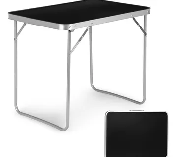 Modernhome sklopivi turistički stol, 80x60 cm, crni - Pribislavec