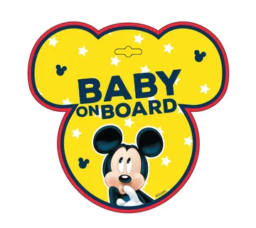 Znak Baby on board Mickey Mouse - Pribislavec