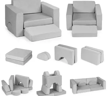 Ecotoys DIY modularna sofa sa 8 jastuka - siva - Pribislavec