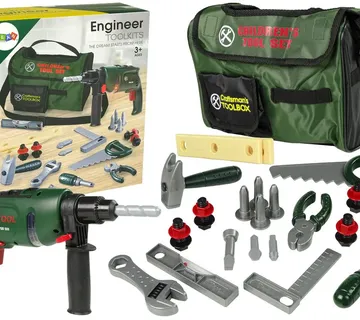 Dječji DIY set alata u torbi 27 kom. zeleni - Pribislavec