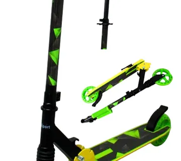 Dječji veliki romobil H10 zeleno-crni sklopivi kotači 145 mm - Pribislavec