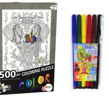 Puzzle za bojanje 500kom. slon - Pribislavec
