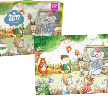 Puzzle škola za životinje 100 dijelova - Pribislavec